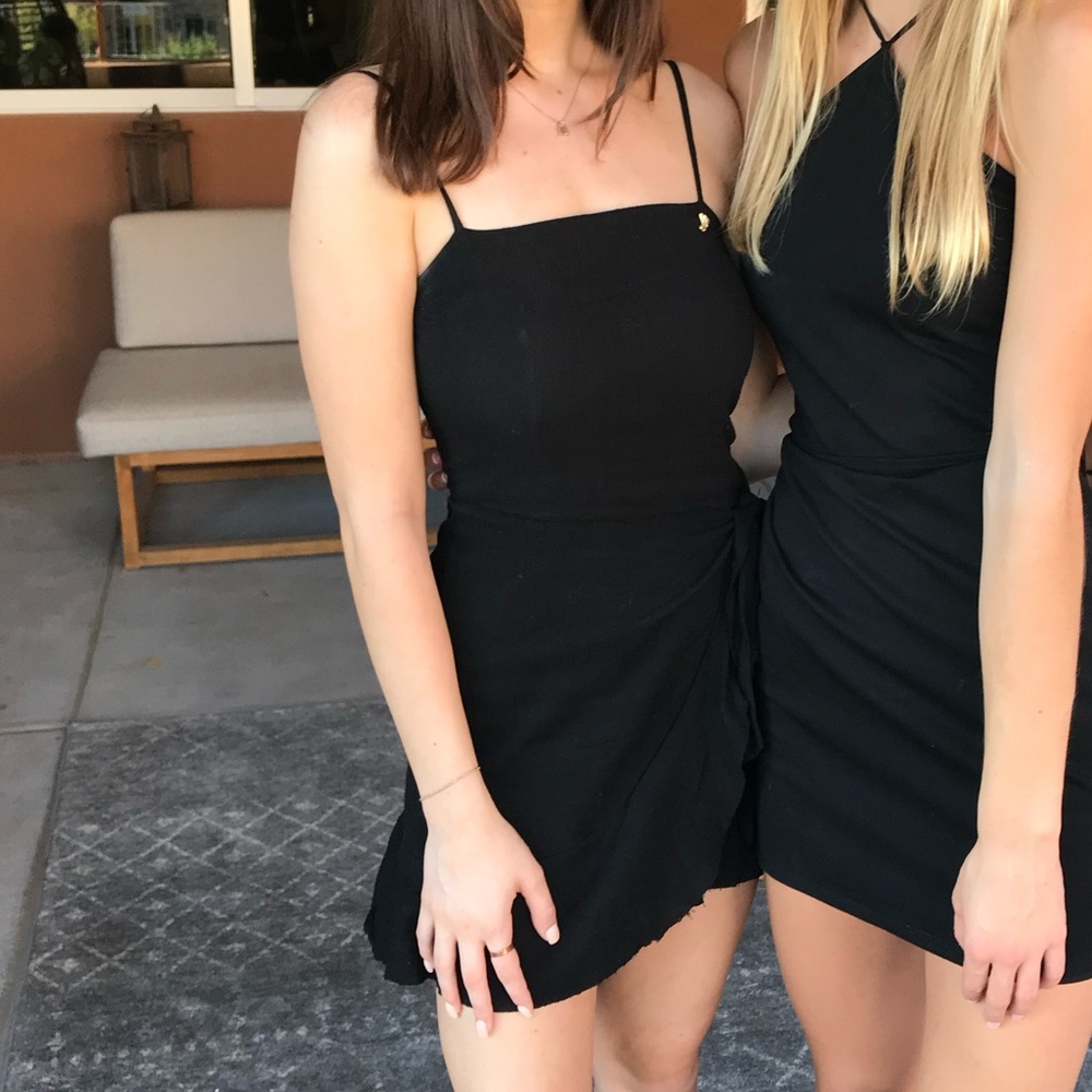 Princess polly black tie dress